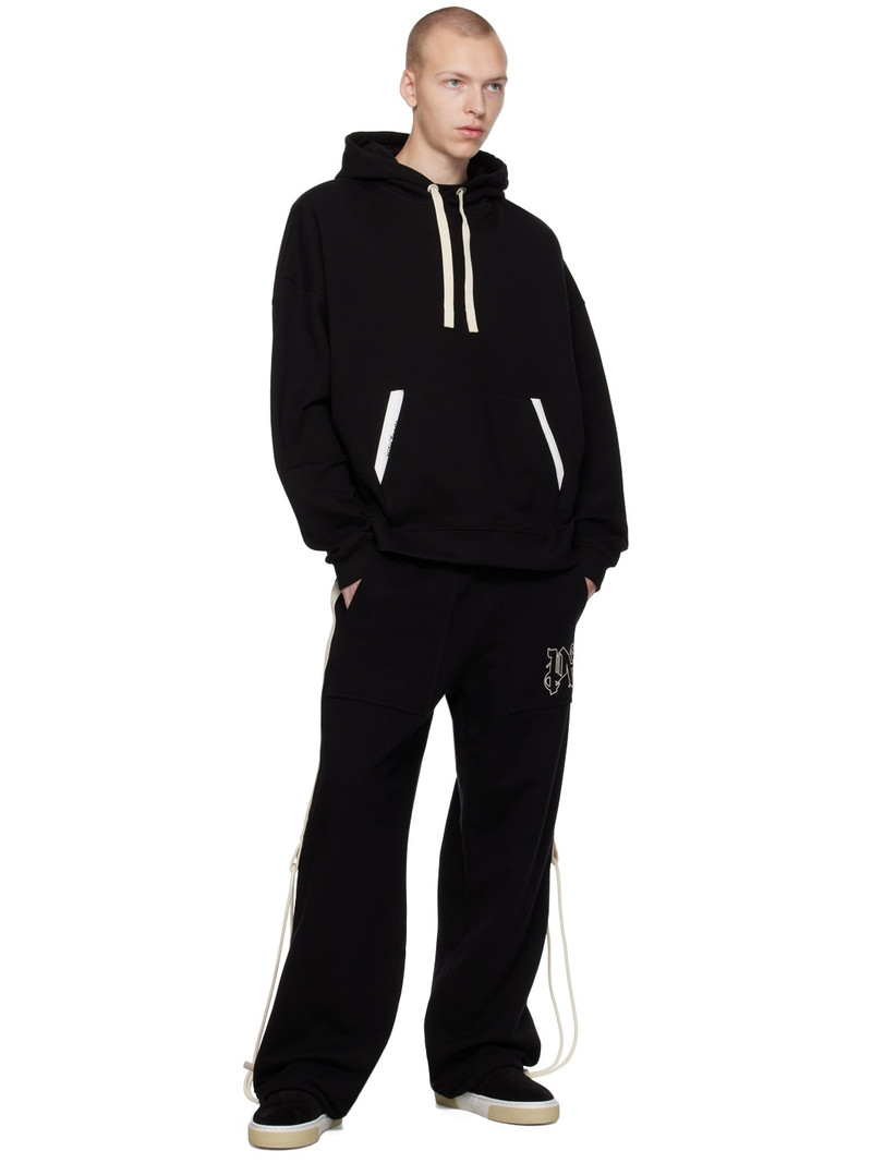 Palm Angels Black Monogram Sweatpants outlook