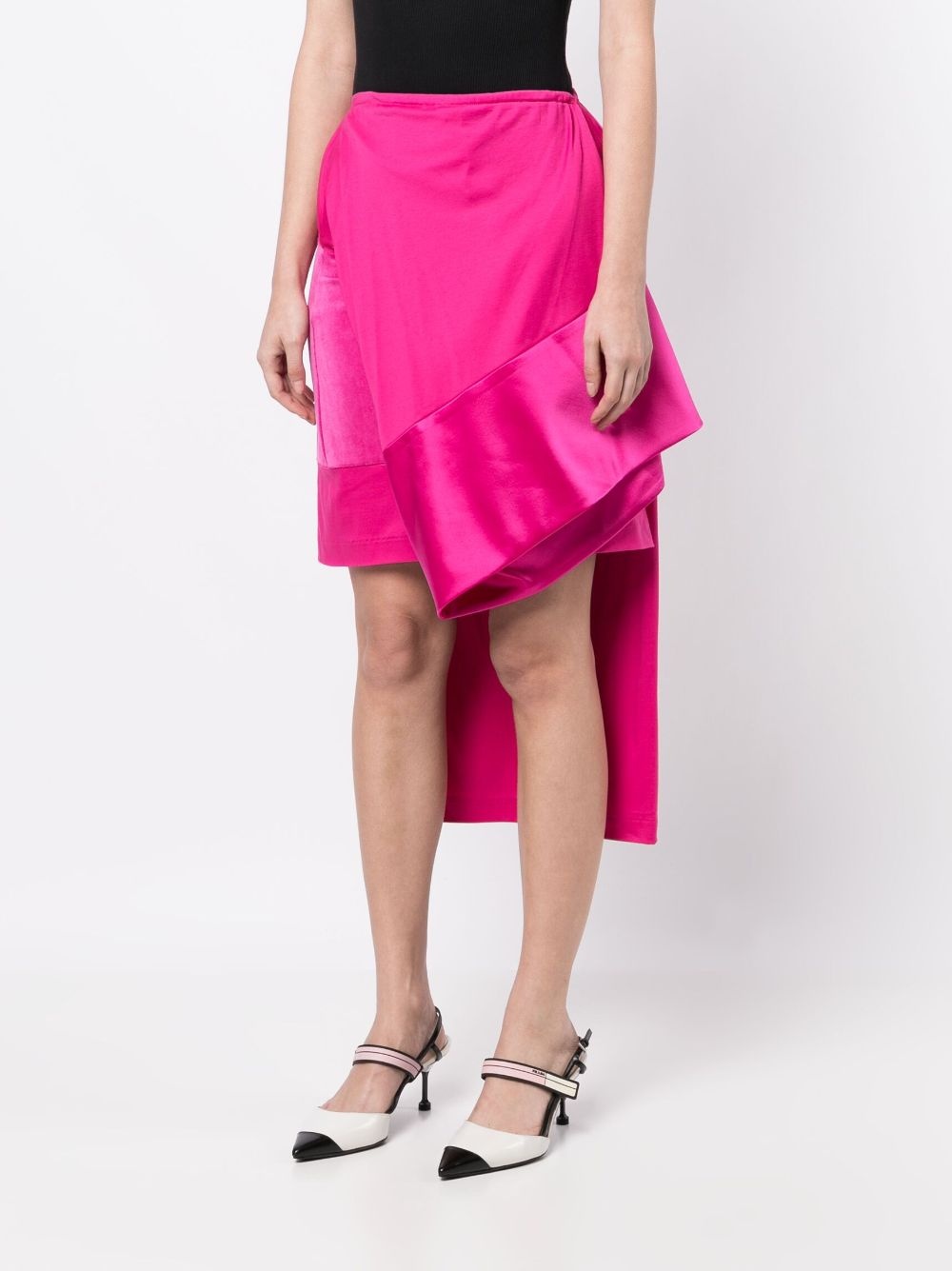 asymmetric midi skirt - 3