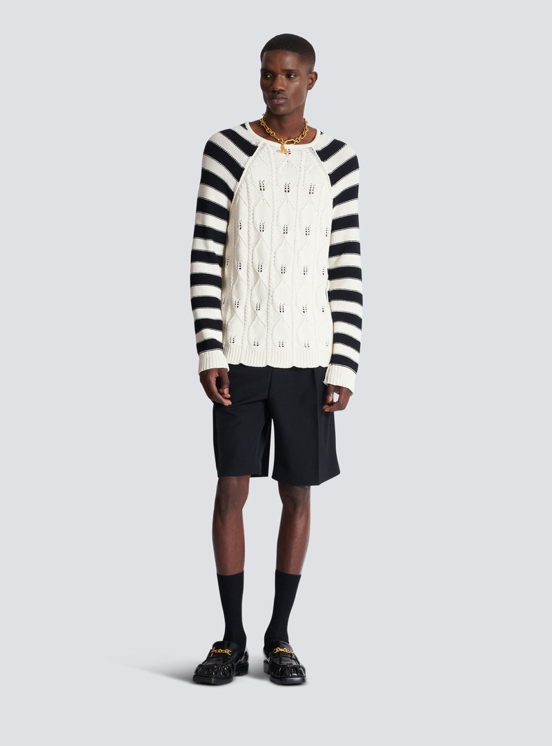 Balmain Cable knit jumper outlook