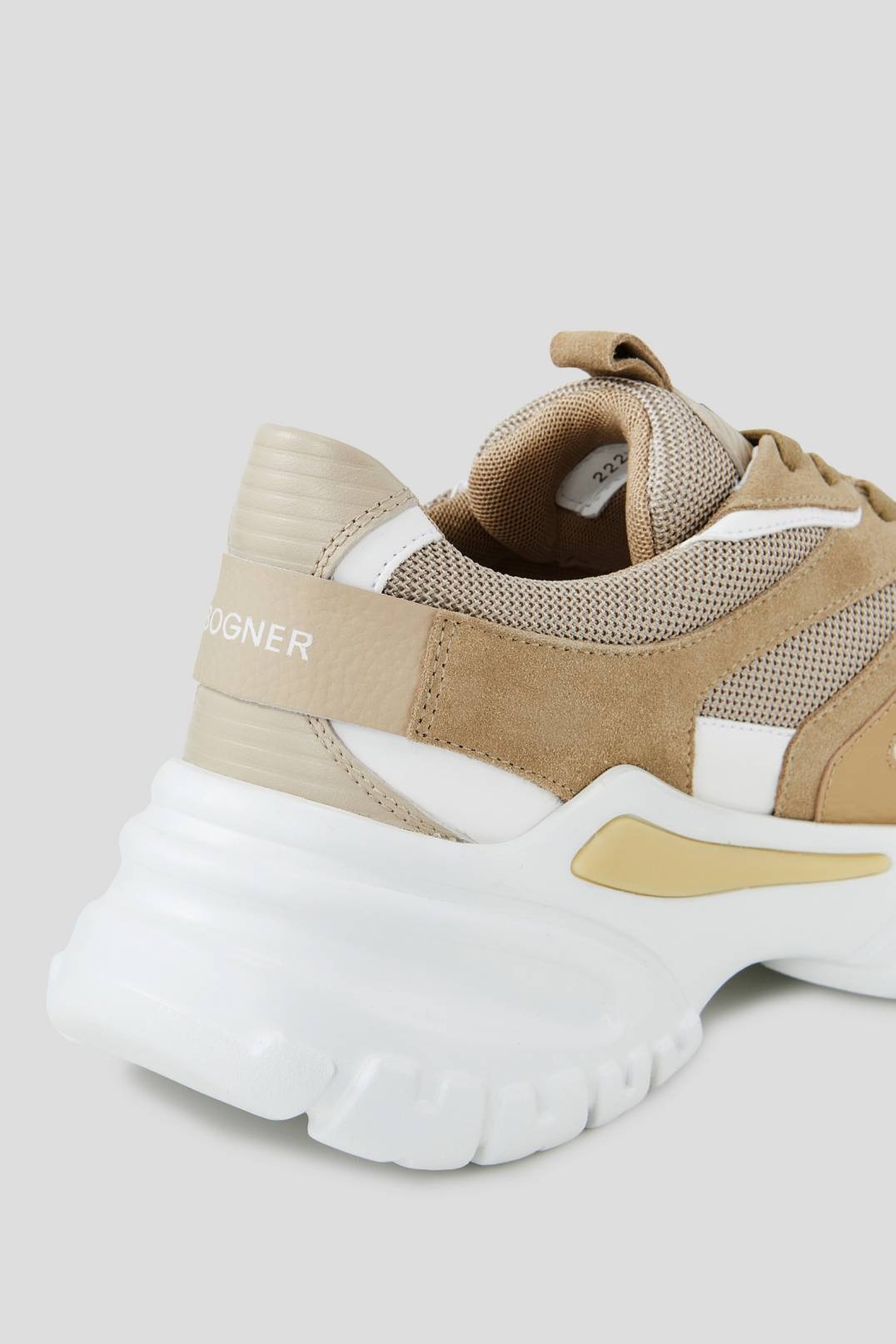 TOKYO PLATFORM TRAINERS IN BEIGE/WHITE - 7