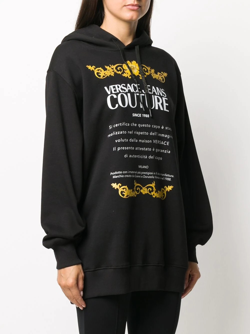 extra-long logo-print hoodie - 3