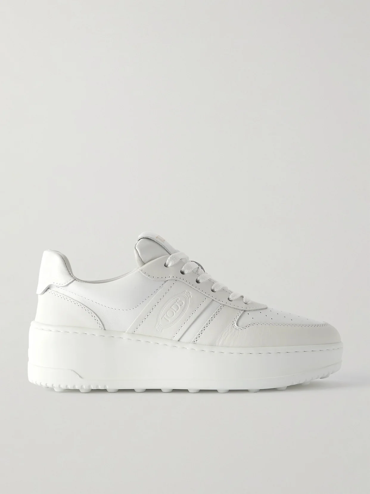 Leather Platform Sneakers - 1
