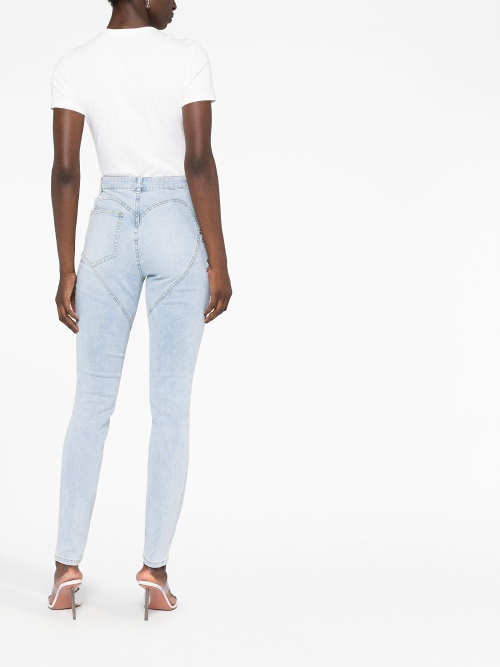 crystal-embellished jeans - 6