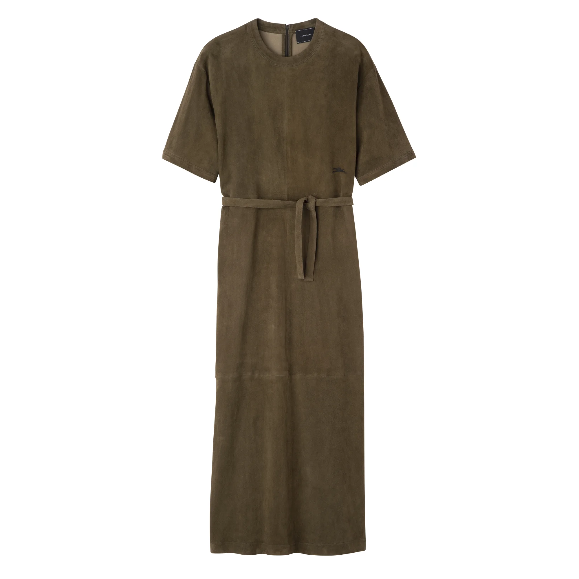Leather long dress Khaki - Leather - 1