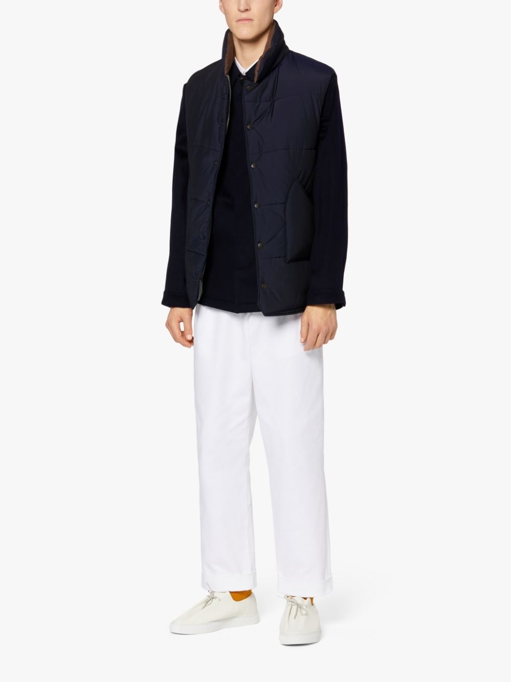 OSAKA NAVY RAIN SYSTEM WOOL & NYLON BLEND GILET | GQF-304 - 4