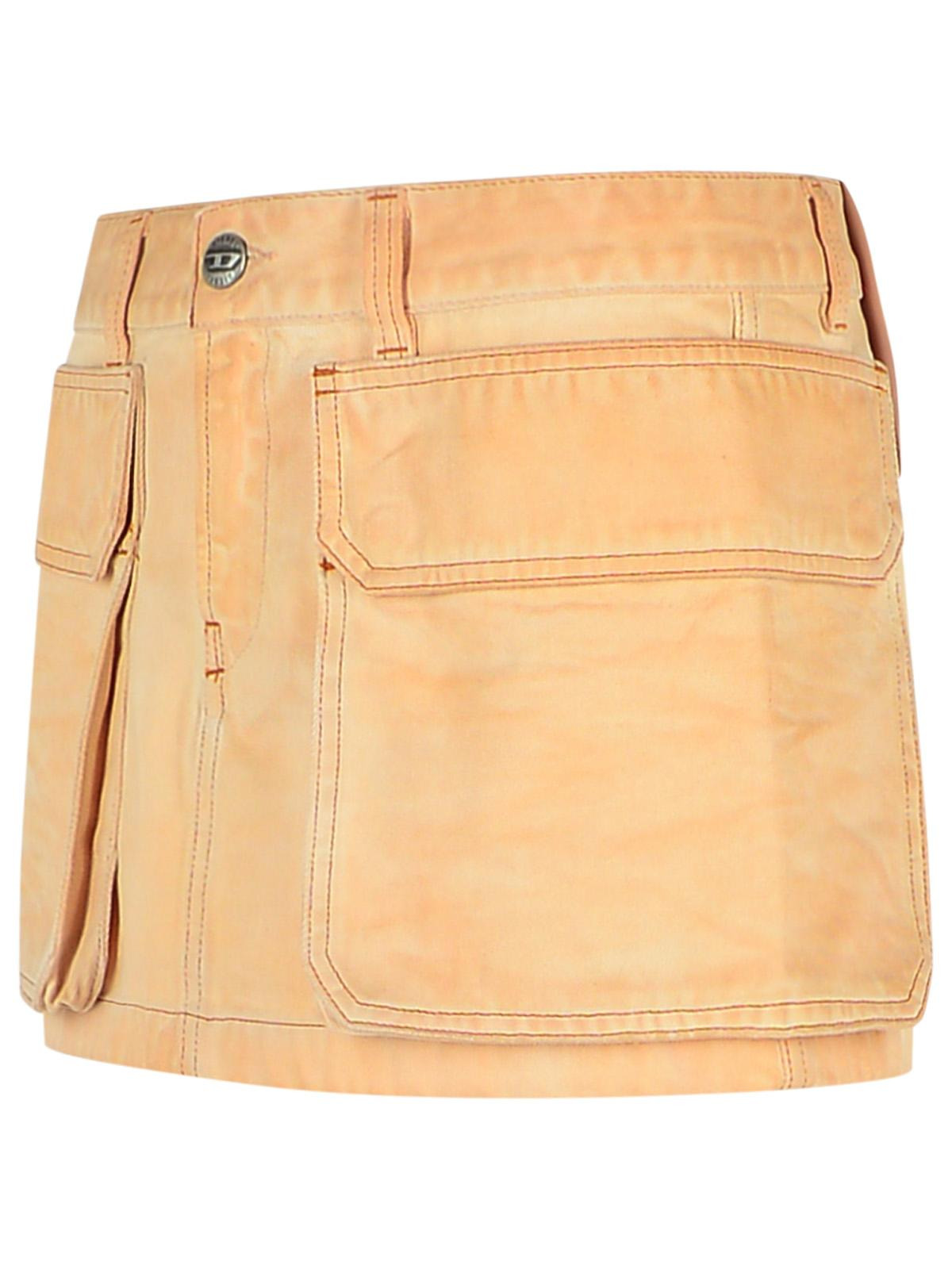 Diesel Beige Cotton Miniskirt Women - 2