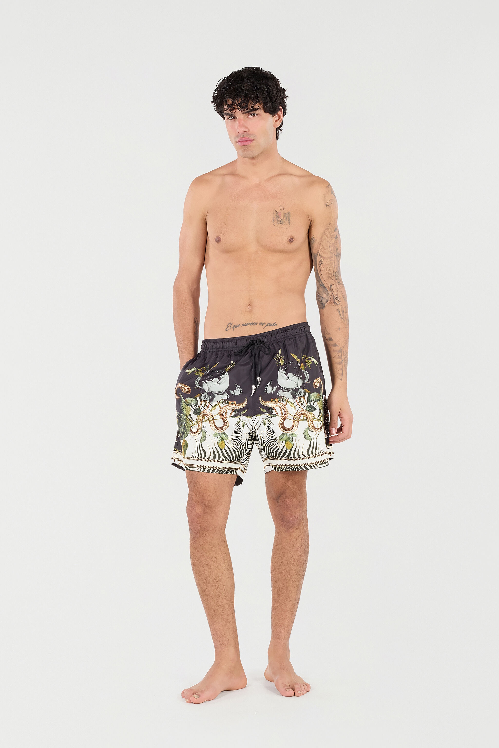 Swim Shorts With Fang And Animal Print - 2
