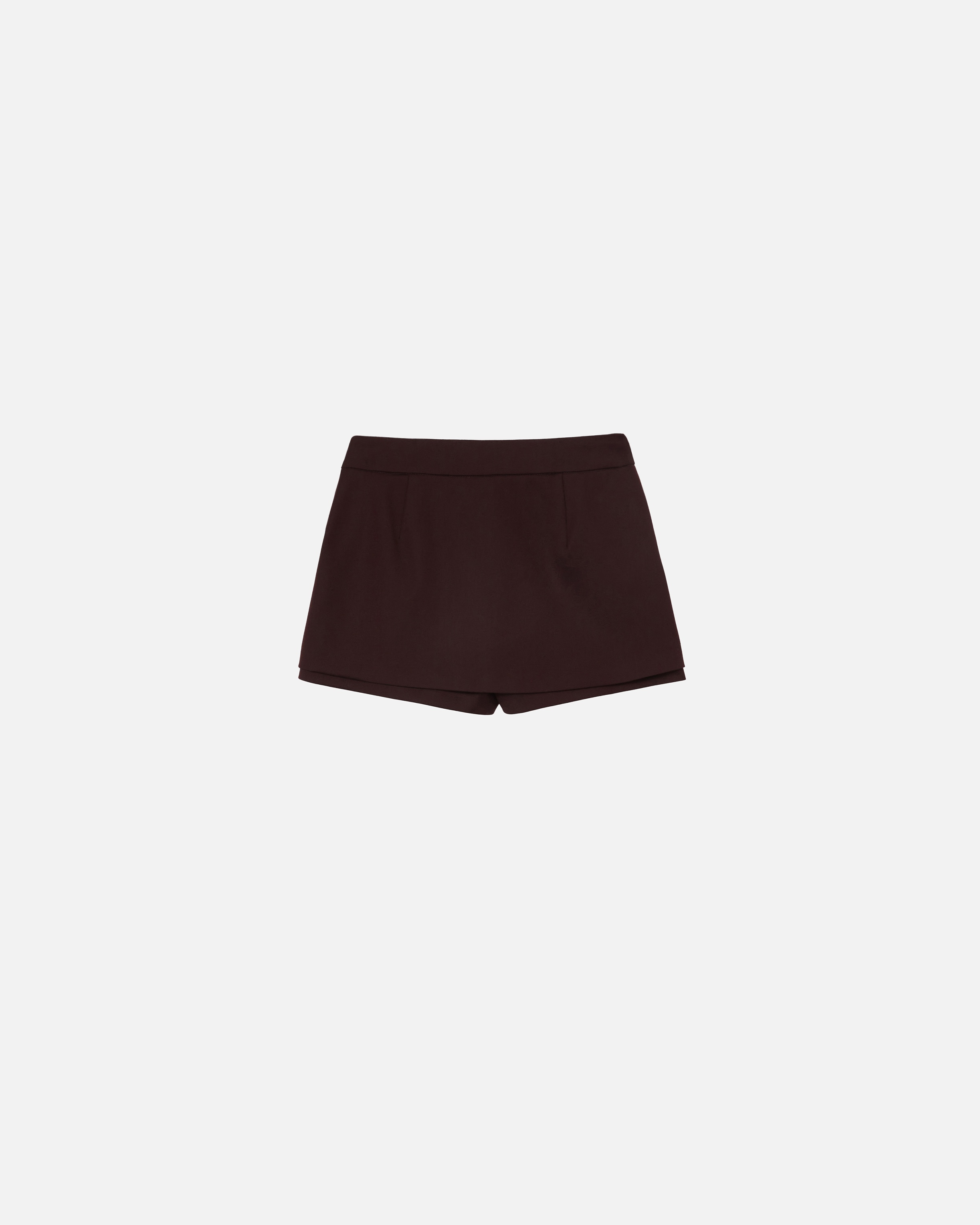 FLANNEL MINI SKIRT-EFFECT SHORTS - 6
