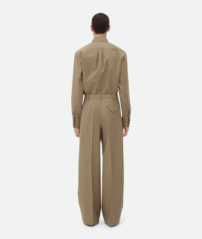Light Tailored Wool Wide Leg Trousers 3