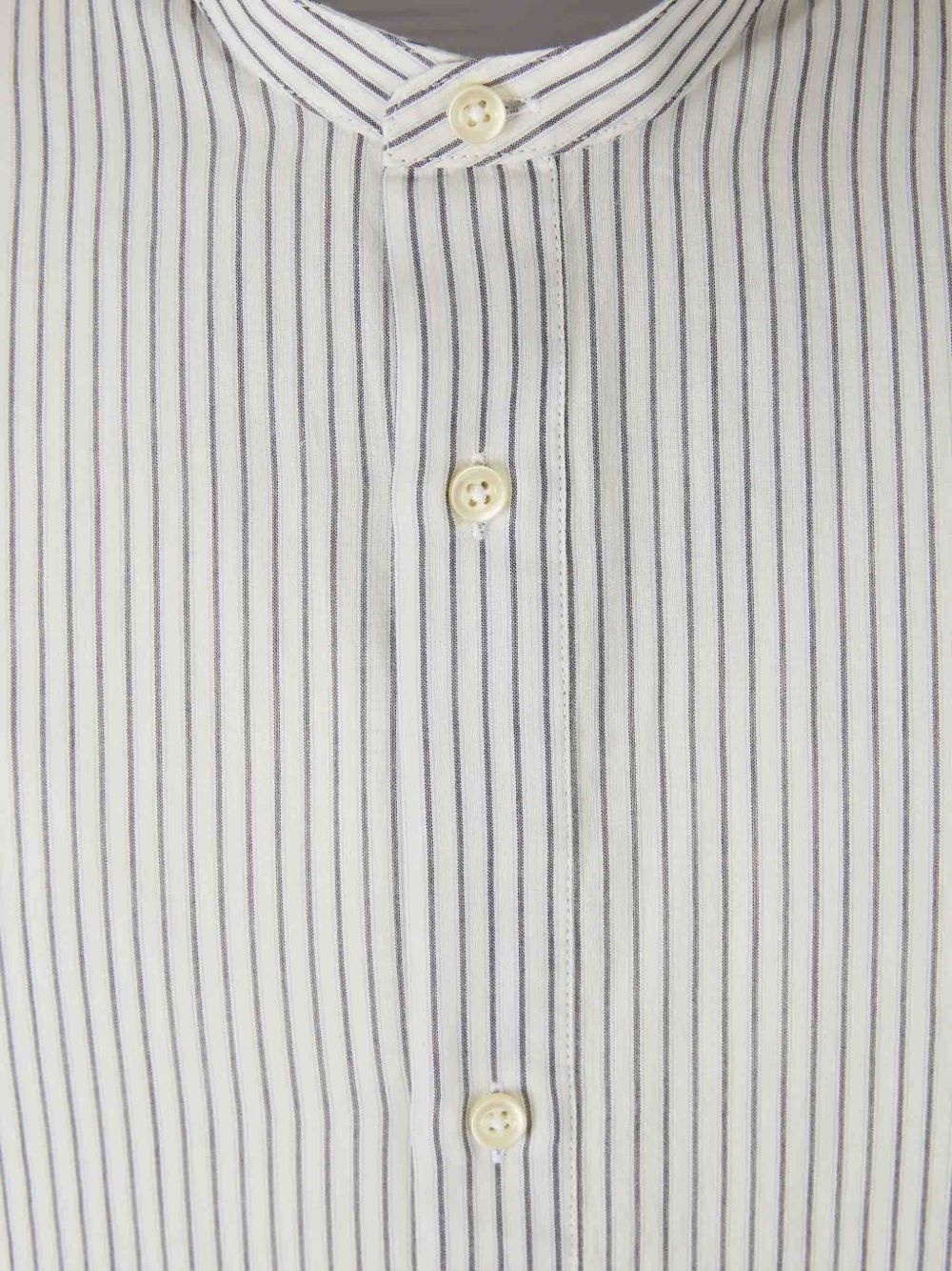 mandarin-collar striped shirt - 3
