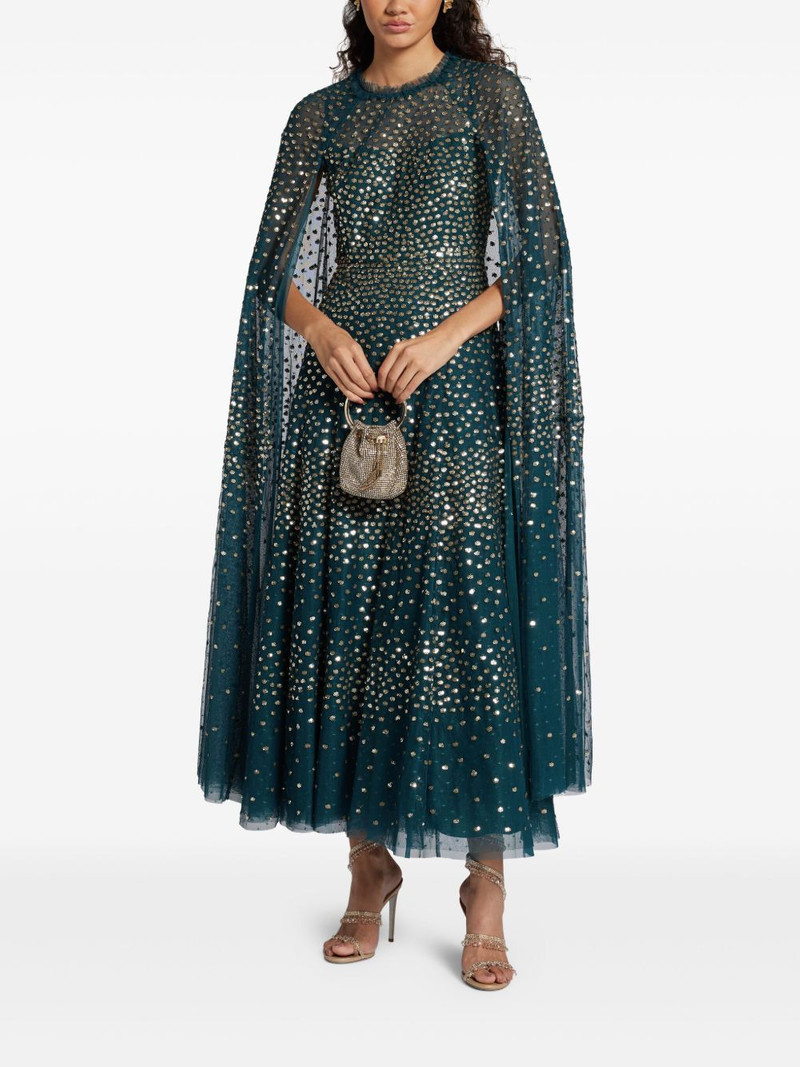 Needle & Thread sequined cape dress outlook