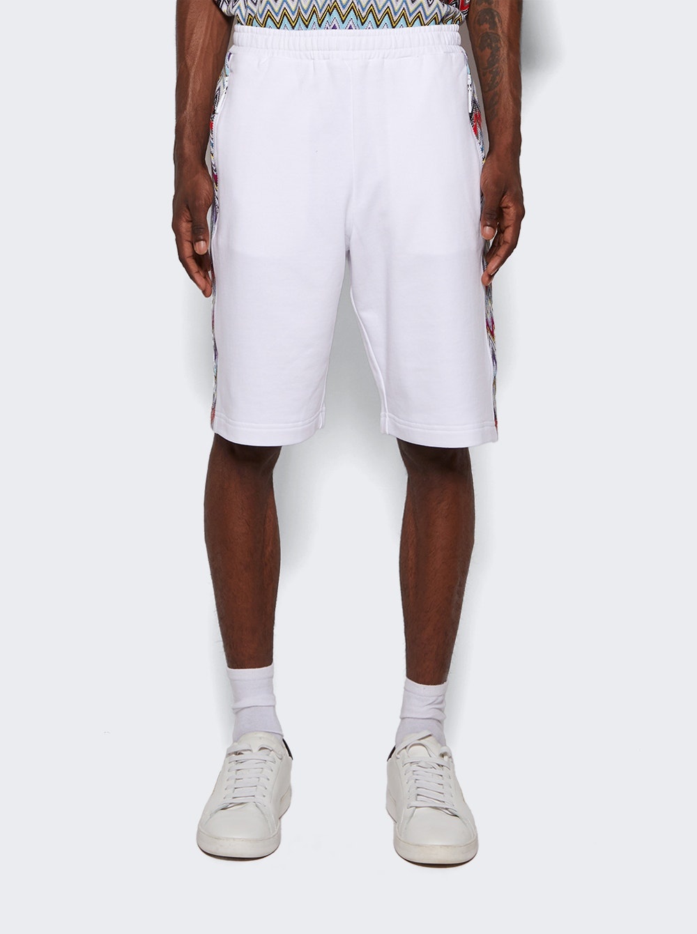 Double Jersey and Chevron Shorts White - 3