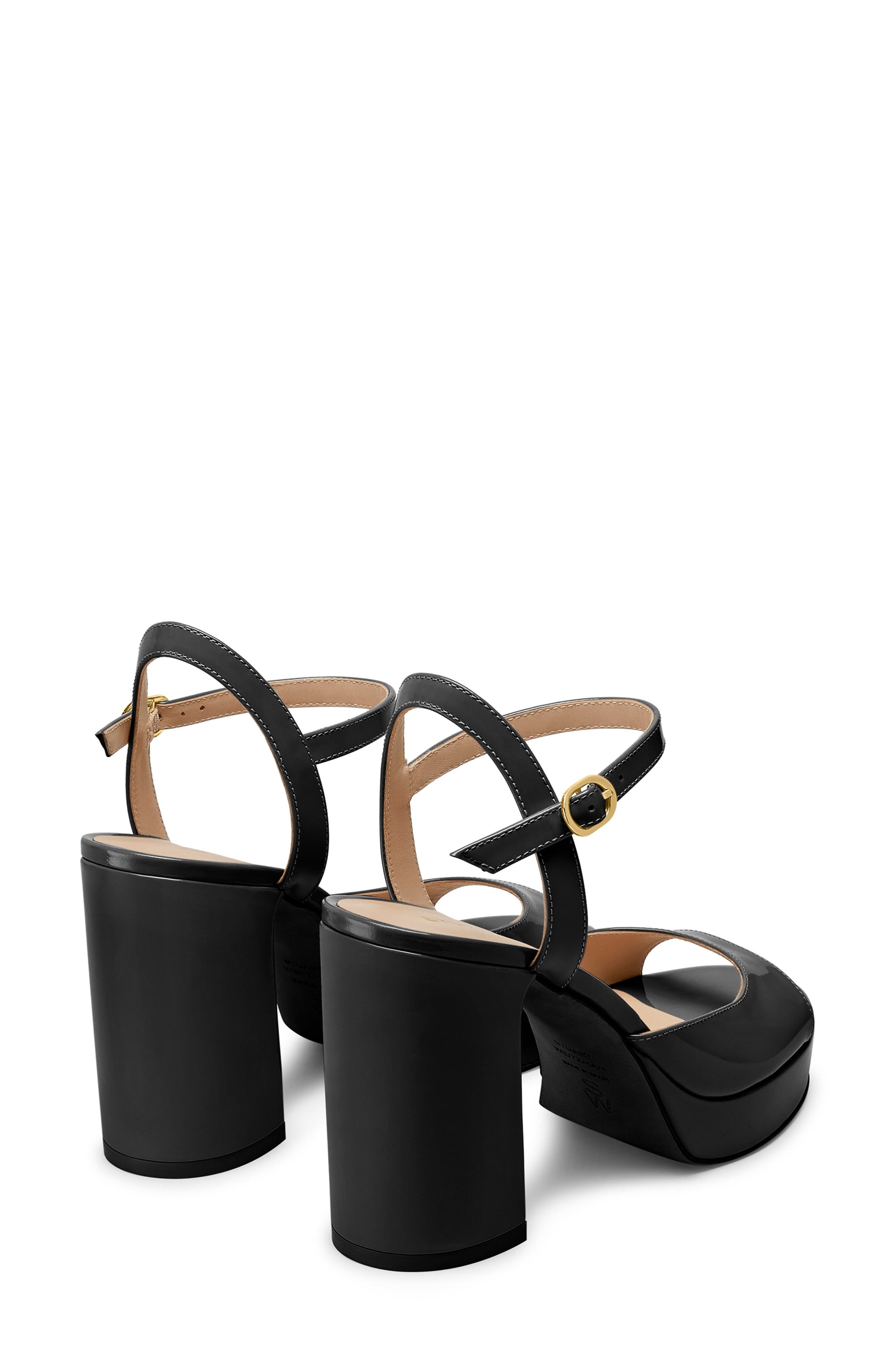 Stuart Weitzman Dayna II Platform Sandal in Black/Black at Nordstrom - 2
