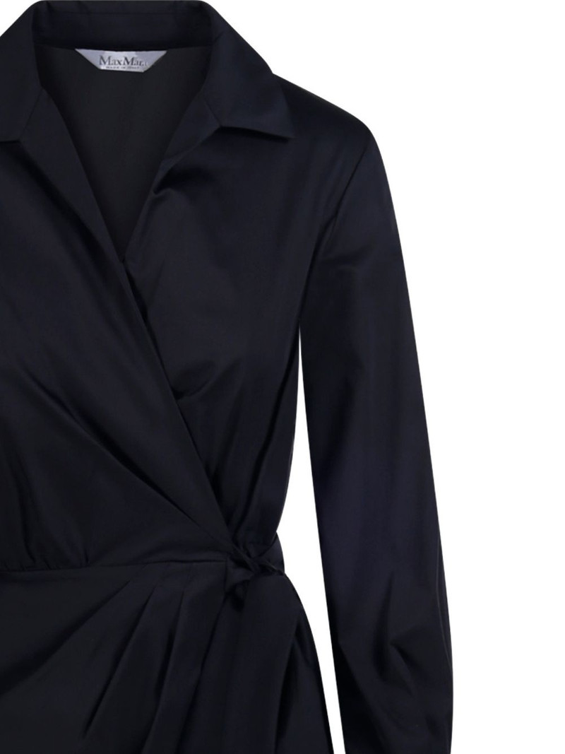 wrap-style long-sleeve midi dress 4