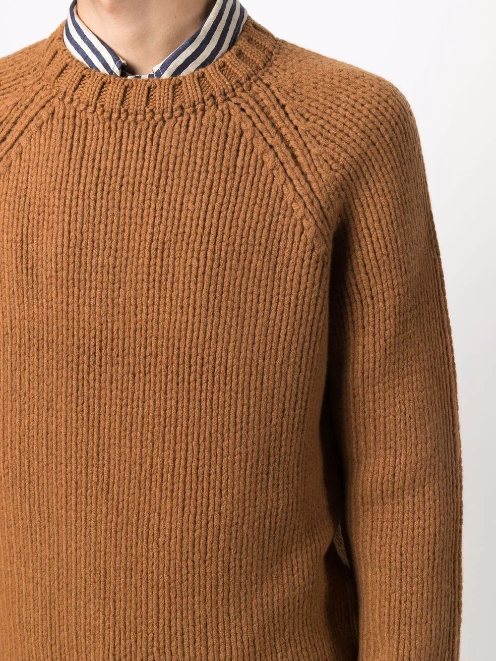 crewneck knitted wool jumper - 5