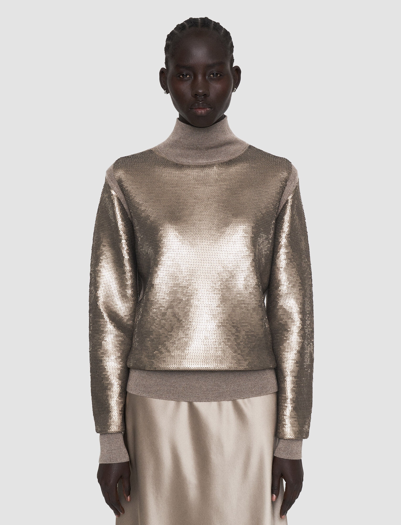 Sequins Knit High Neck Jumper - 3