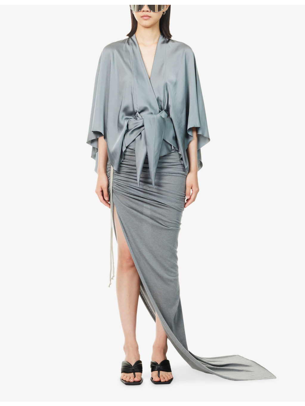 Edfu Slit Woven Maxi Skirt - 2