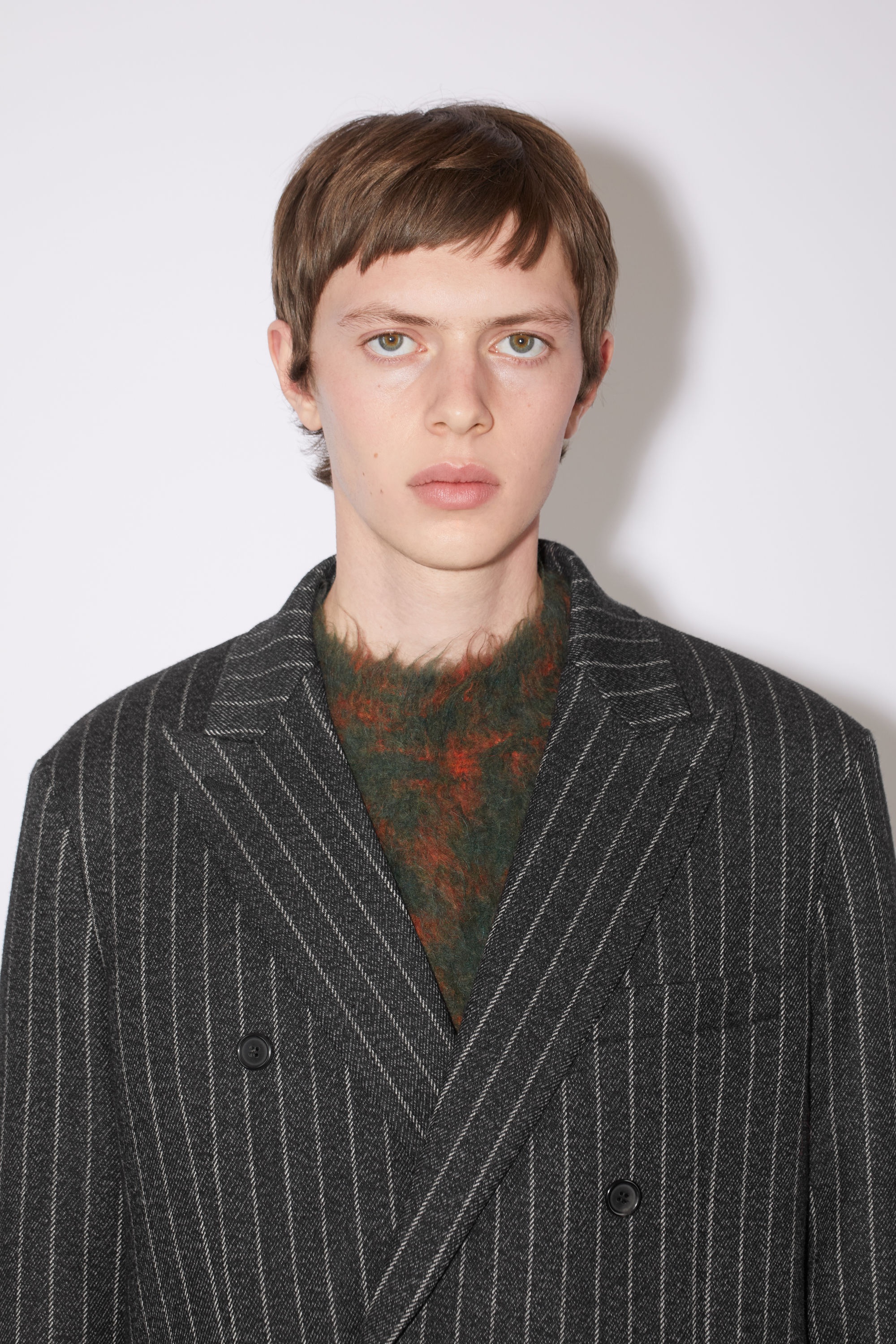 Double-breasted pinstripe jacket - Dark grey - 6