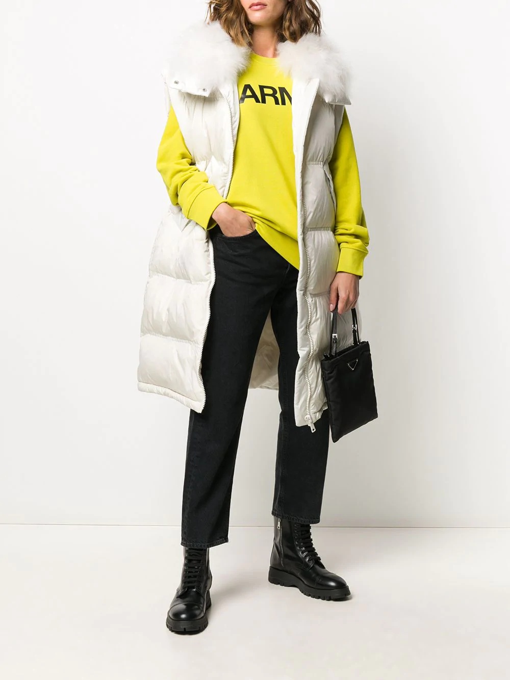 sleeveless padded coat - 2