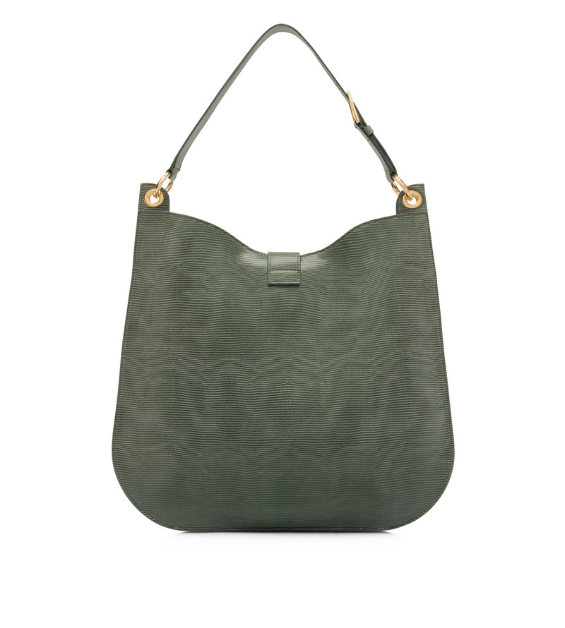 LIZARD-EFFECT SUEDE LEATHER TARA LARGE CROSSBODY 3