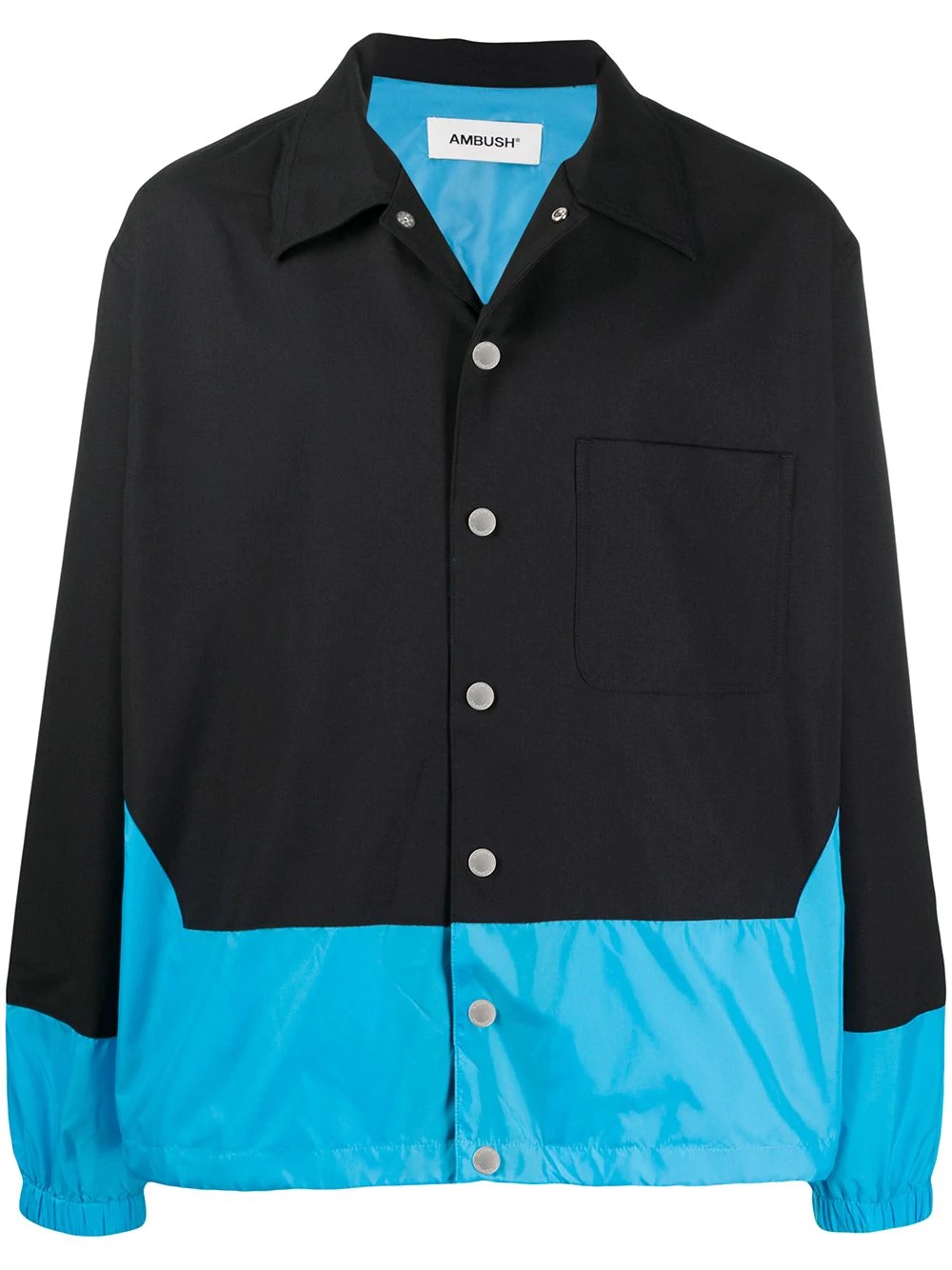 two-tone buttoned jacket - 1
