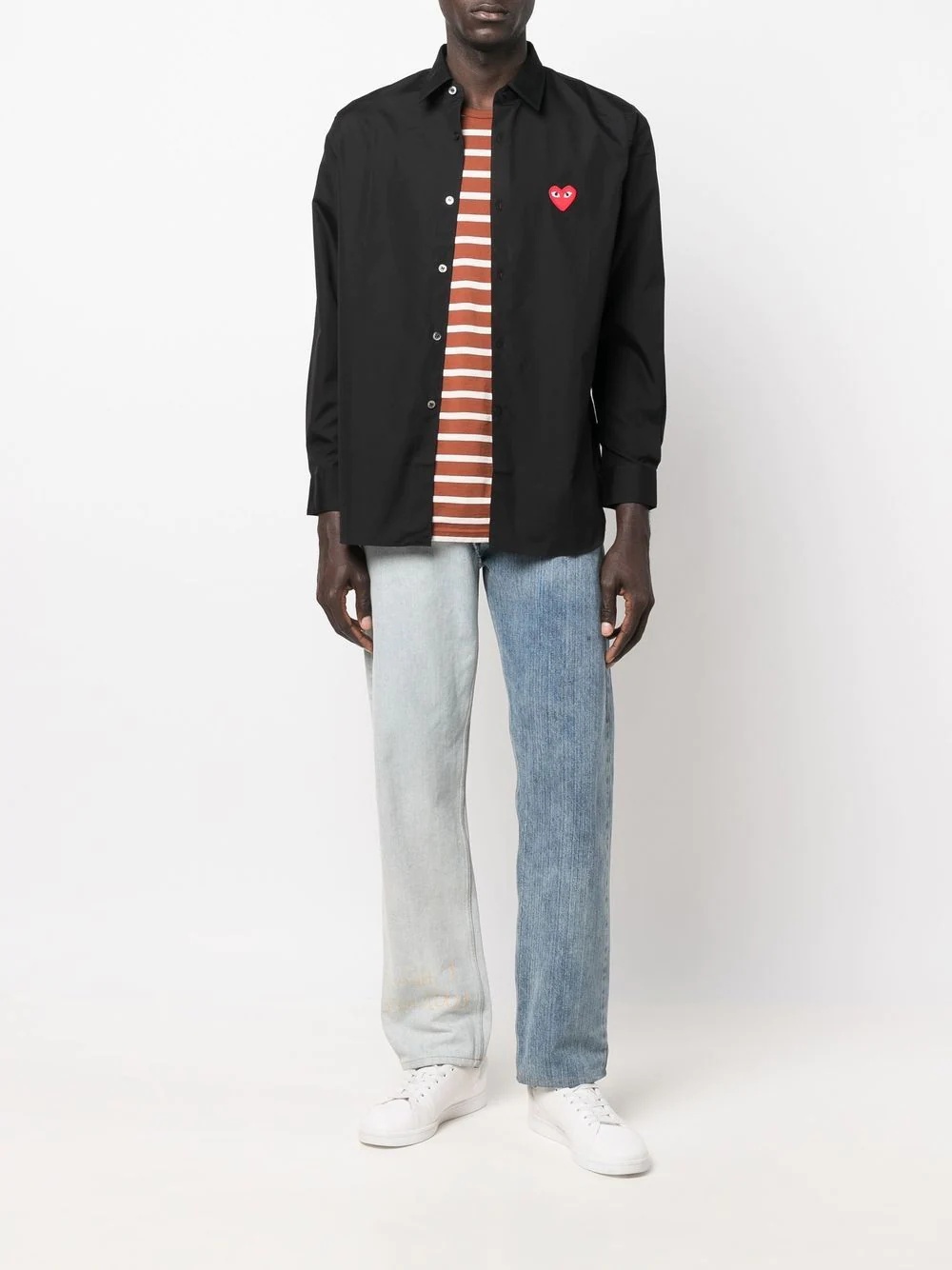 embroidered-logo detail shirt - 2