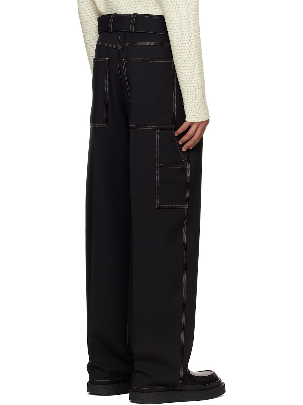 Black Belted Trousers - 3