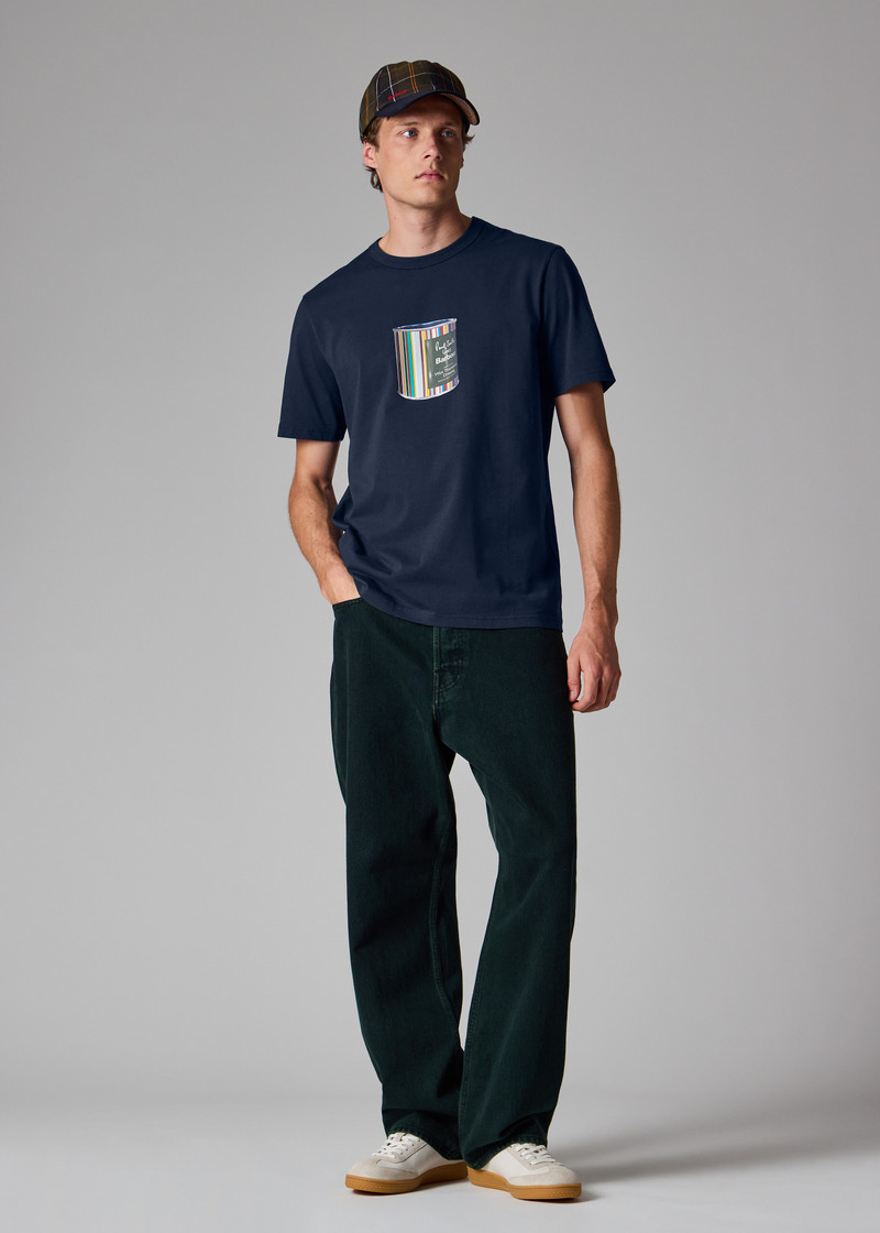 Paul Smith loves Barbour - Wax Tin Print T-Shirt 7