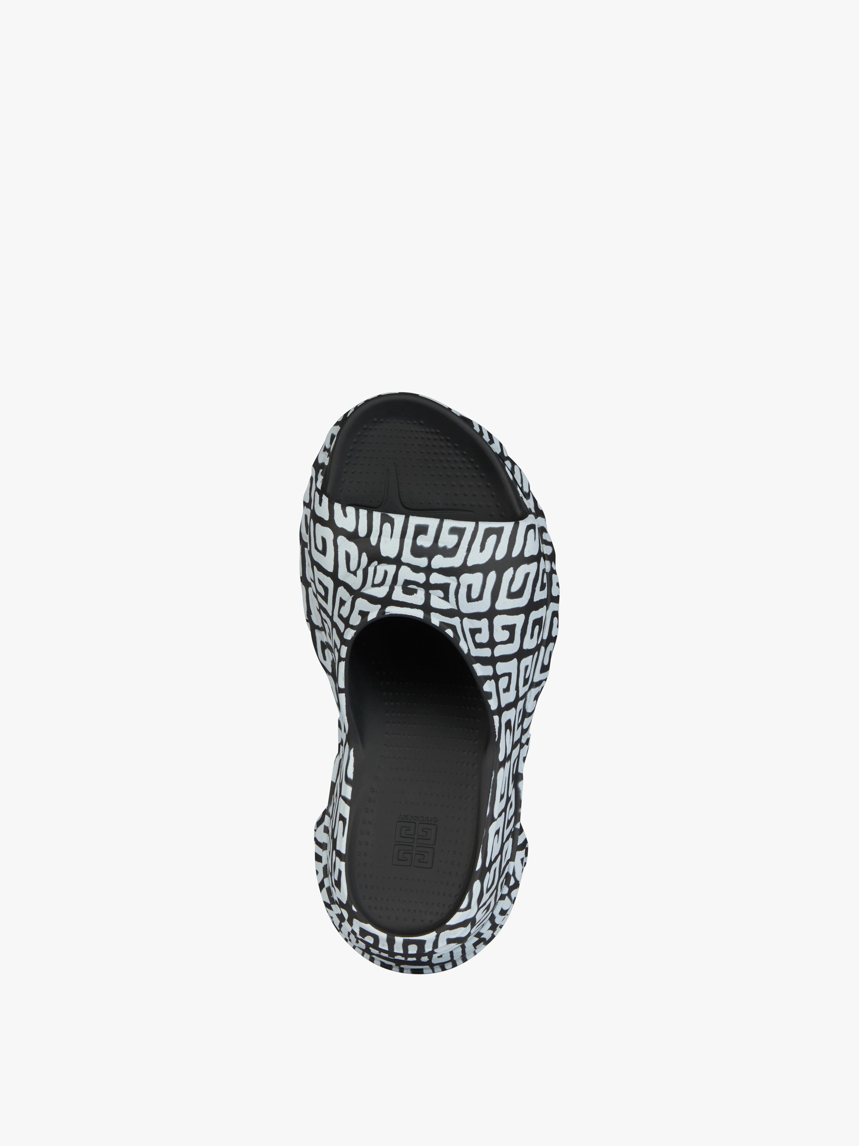 MARSHMALLOW SANDALS IN RUBBER WITH TAG EFFECT 4G PRINT - 4