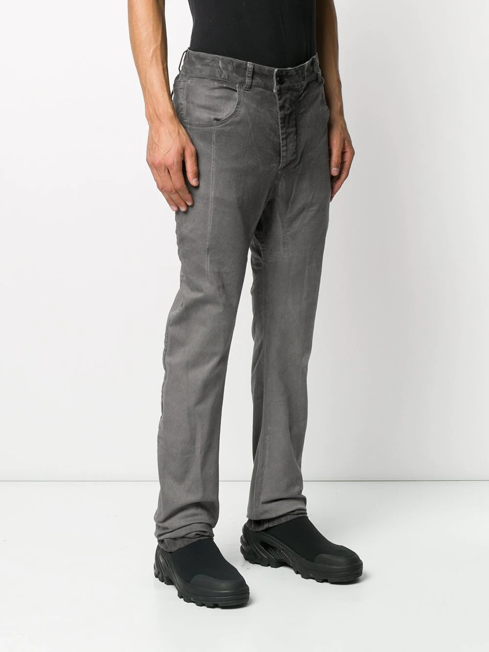 grey wash bootcut jeans - 3