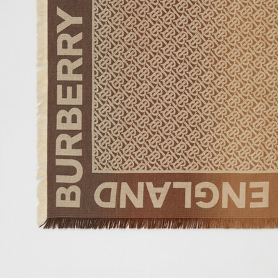 Burberry Monogram Silk Wool Jacquard Large Square Scarf outlook