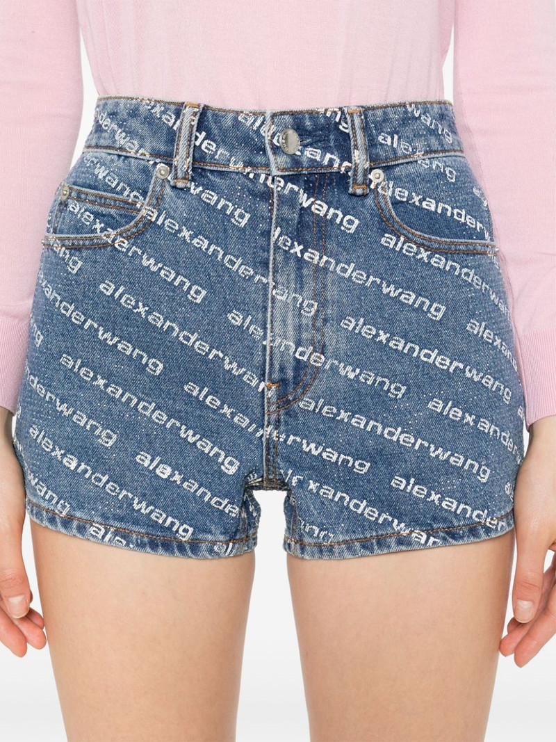 rhinestoned denim 반바지 5