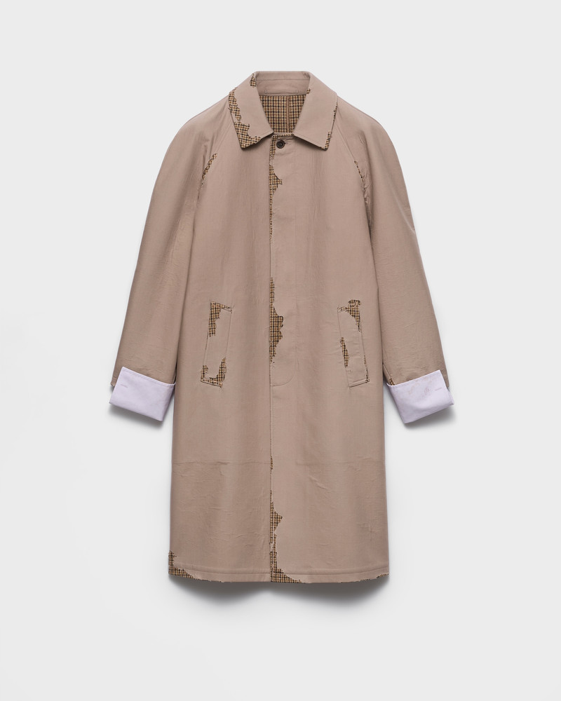 Bonded poplin coat with devoré effect 1