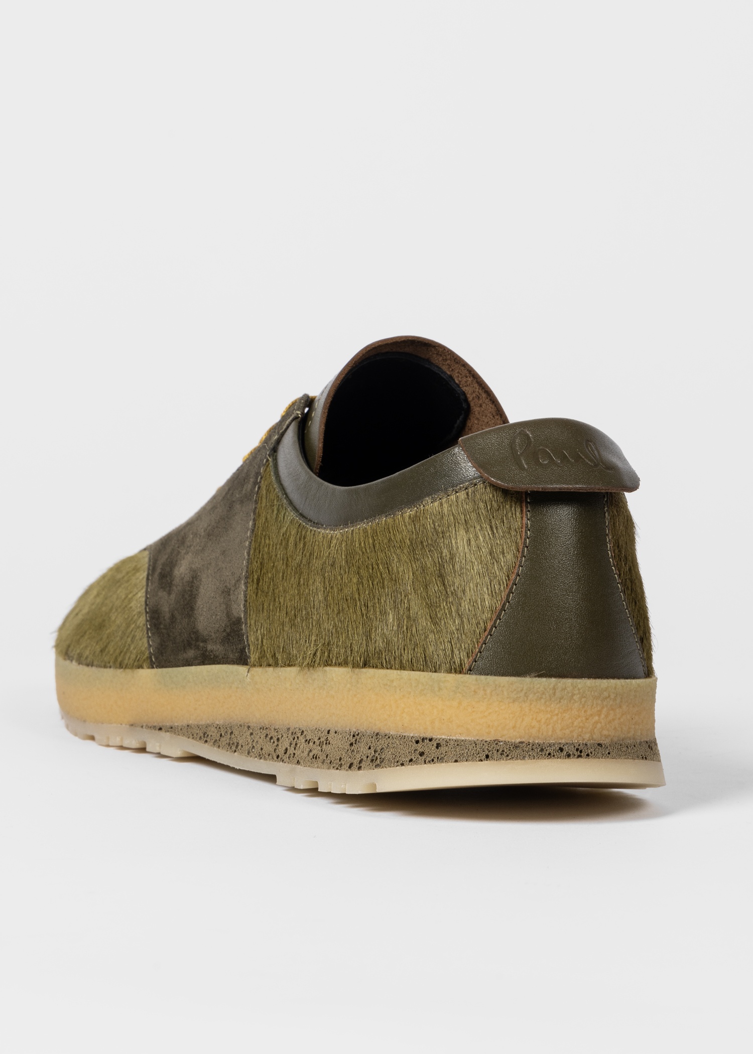 Khaki Leather 'Zephyr' Trainers - 5