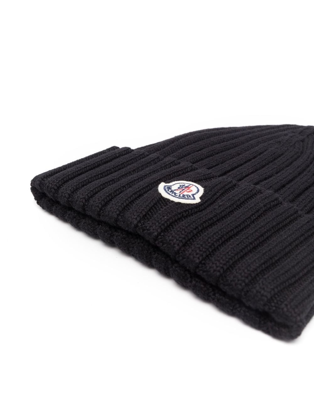 logo-patch ribbed-knit beanie - 2