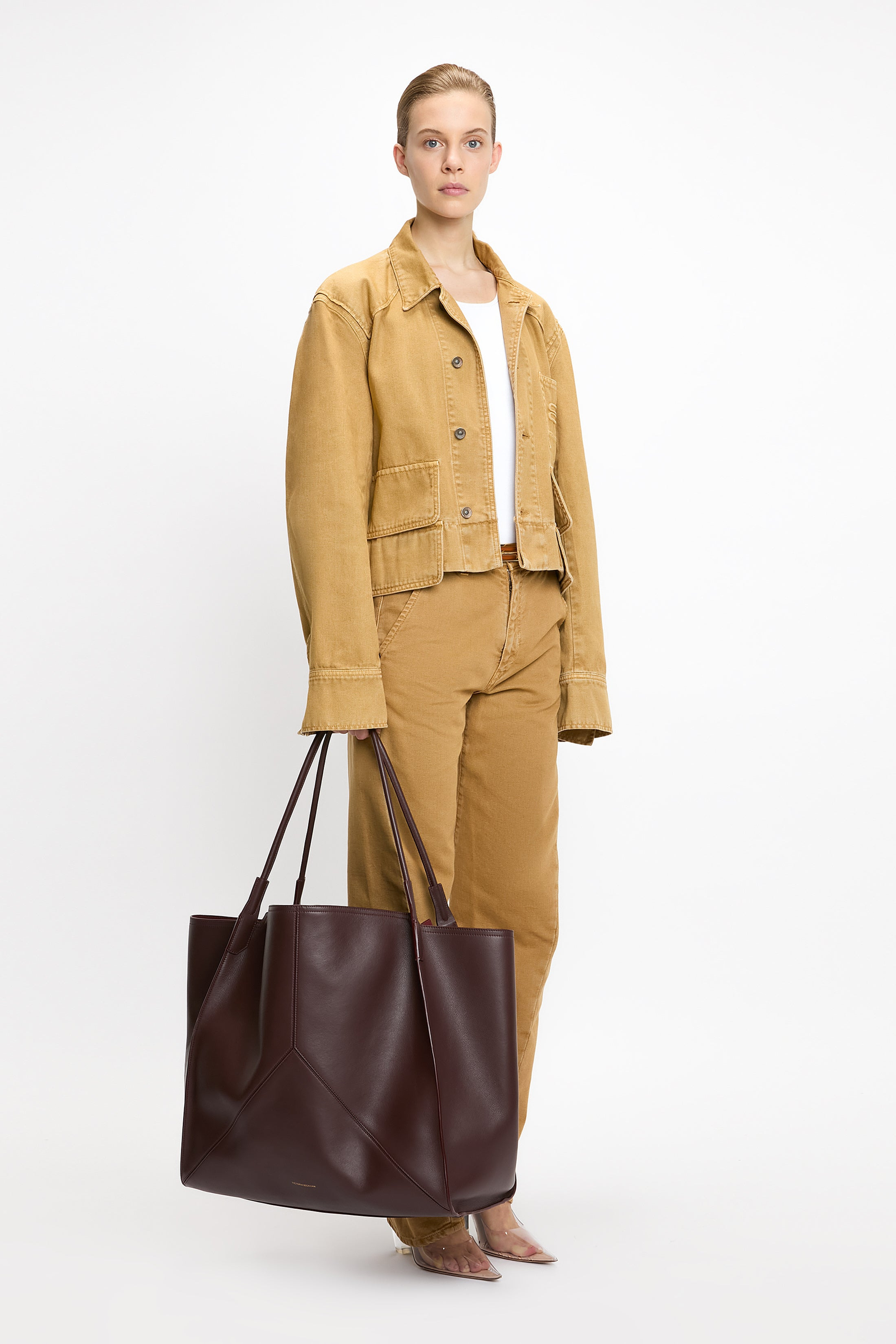 XL Victoria Tote In Burgundy Soft Leather - 3