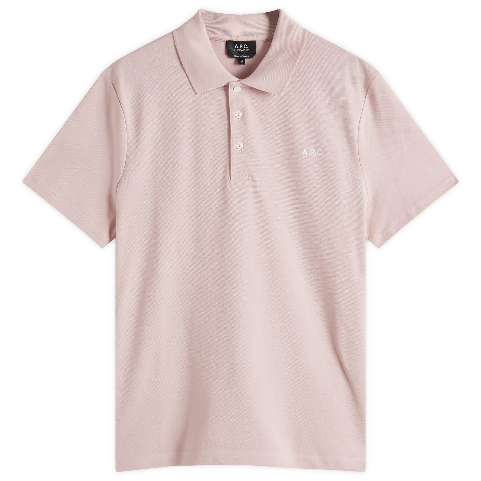 ★A.P.C.★ Carter Logo Regular Fit Short Sleeve Polo Shirt D Carter polo shirt | Solid-color organic cotton piqué