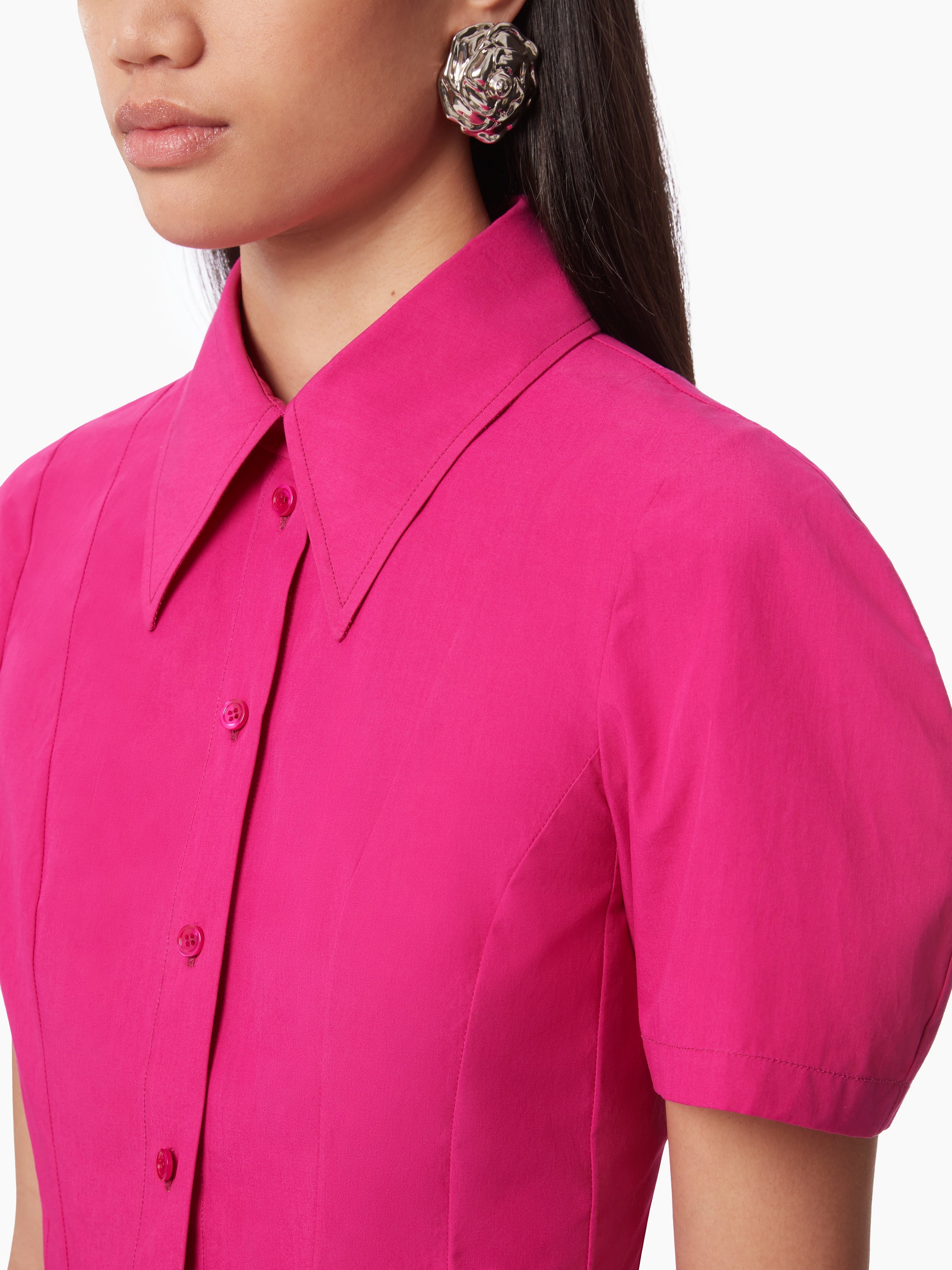 COTTON POPLIN PEPLUM SHIRT - 3