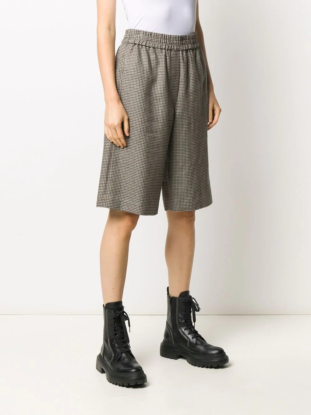 houndstooth bermuda shorts - 3