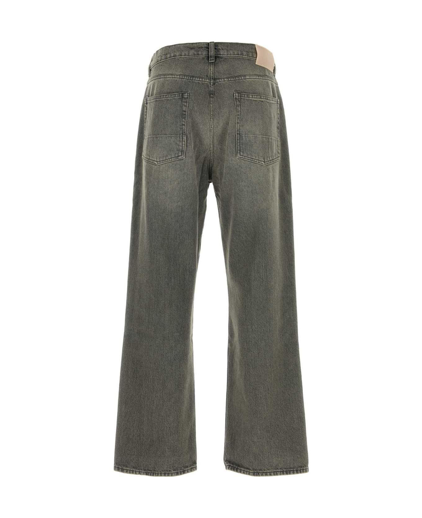 Grey Denim Third Cut Jeans - 2