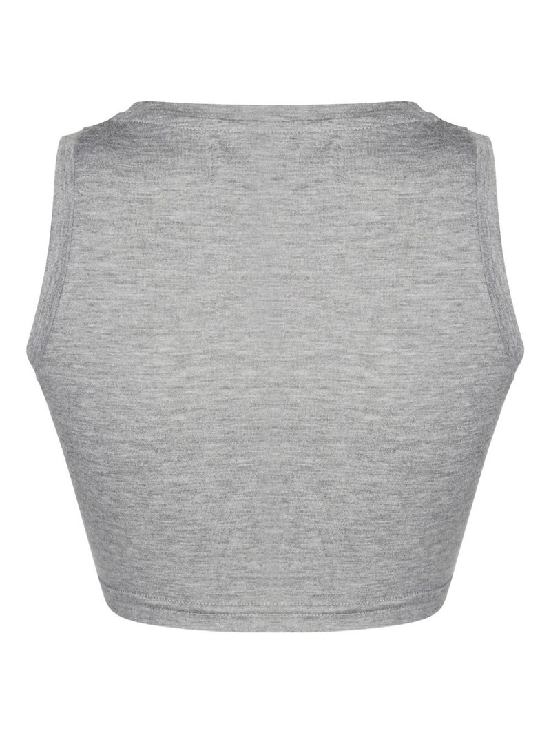 FIORUCCI logo-appliqué cropped tank top outlook