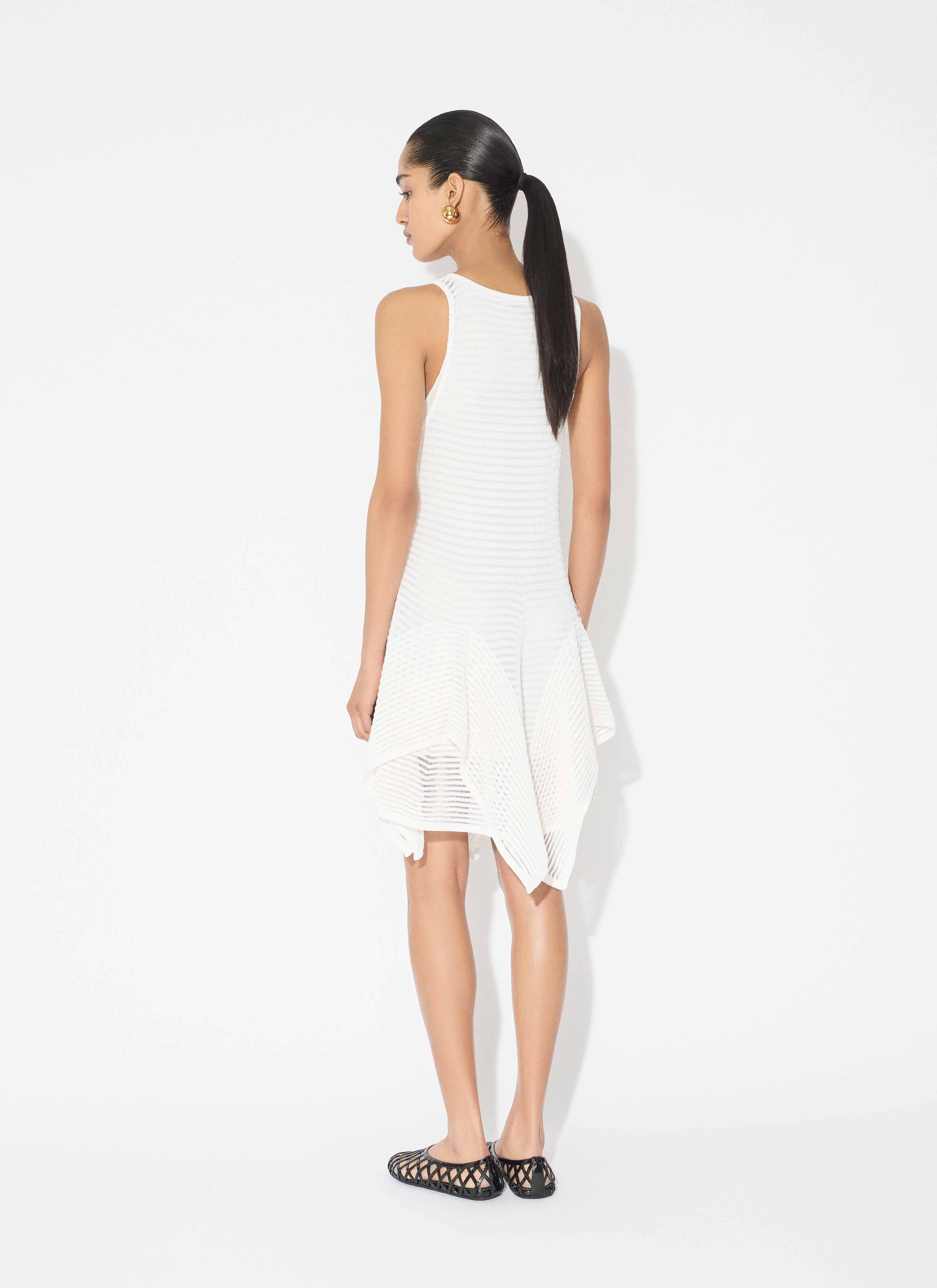 KNIT SHORT RUFFLE DRESS - 3