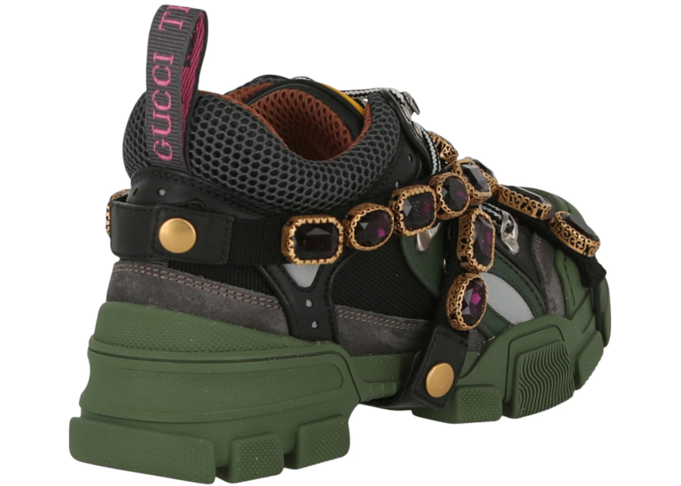 Gucci Flashtrek SEGA Green Removable Crystal (Women's) - 3