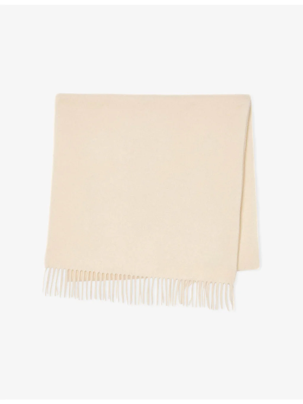 Fringed-trim wool and cashmere-blend scarf - 1