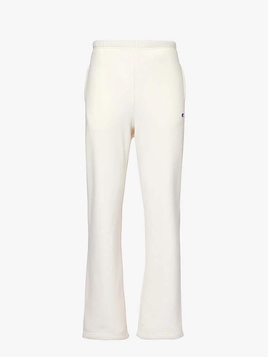 Brand-appliqué drawstring-waistband cotton-blend jogging bottoms - 1