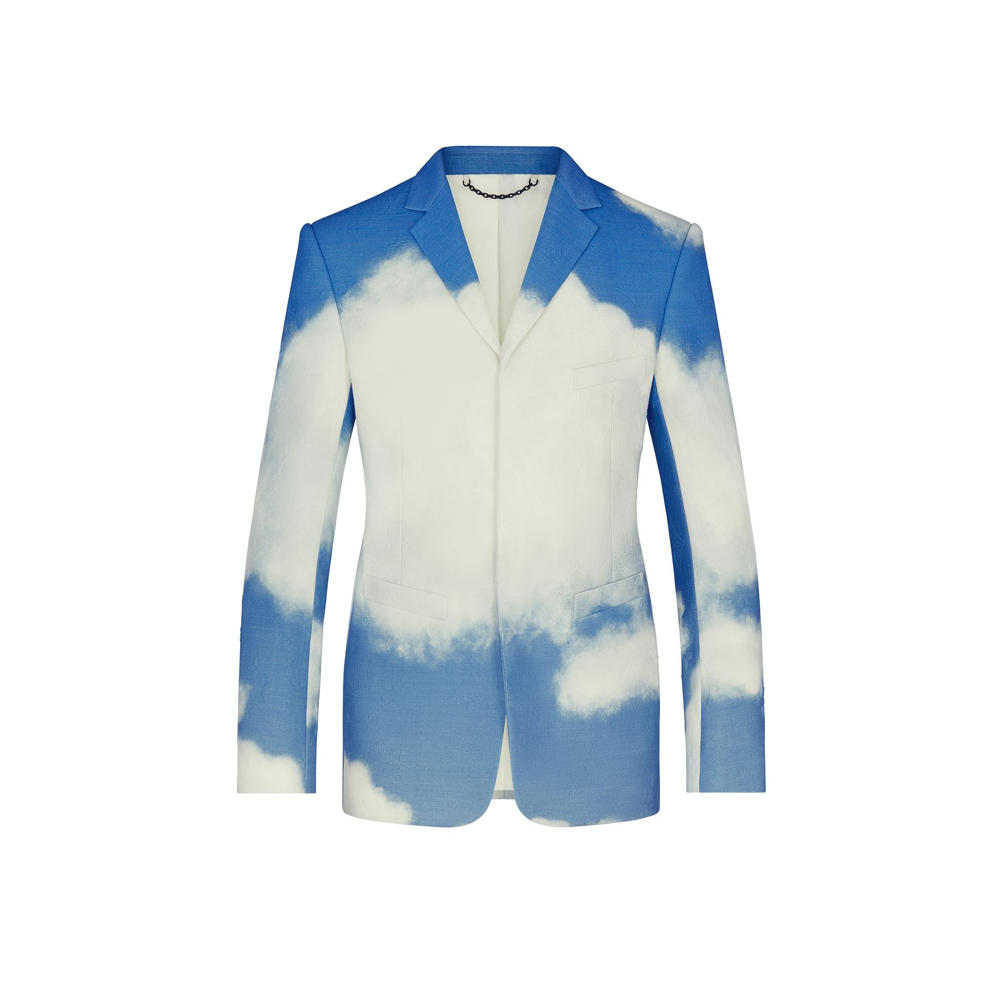 Embossed Three-Button Clouds Jacket - 1