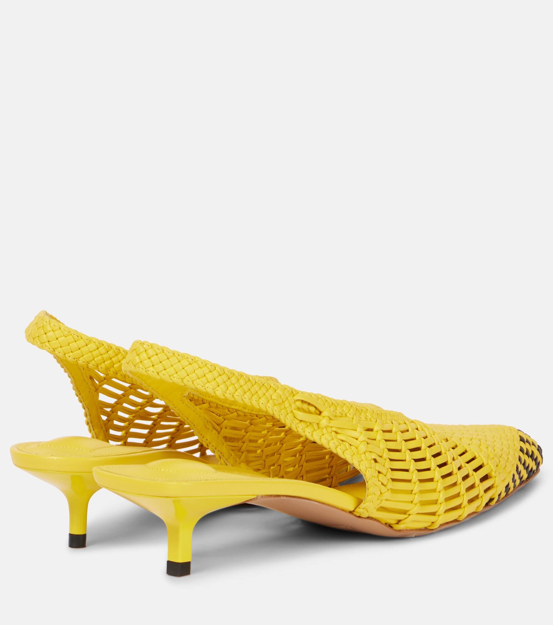 Low Cubisto Banane 35 leather slignback pumps - 2