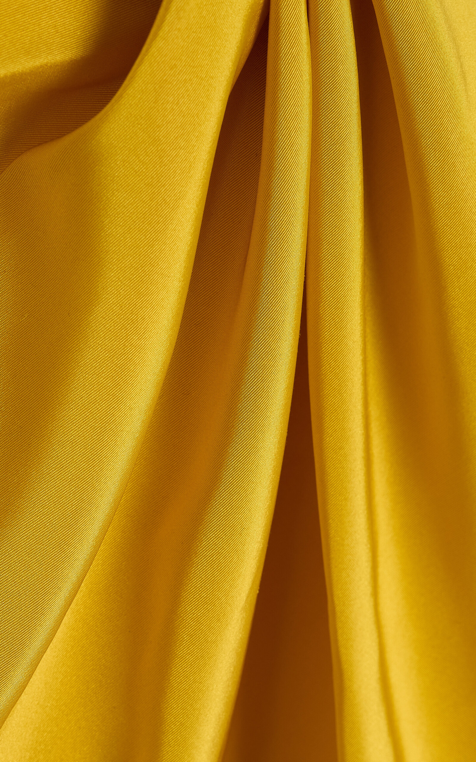 Asymmetric Silk Faille Mini Dress yellow - 6