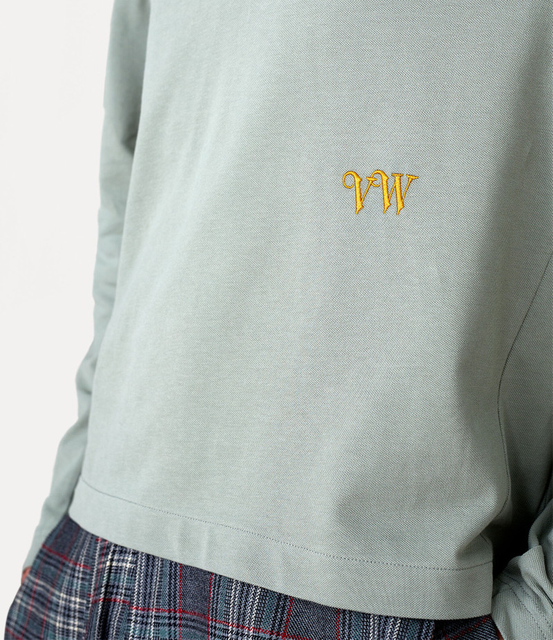 STRIPPED LONG SLEEVE CLASSIC POLO TOP 4