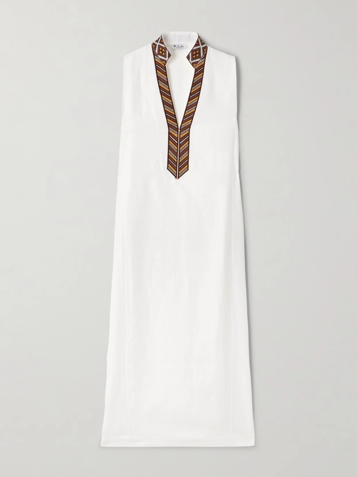 Abril Embroidered Linen Midi Dress - 1